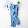 Jeans Girl Starwberry Girl's Spring Autumn For Children Abbigliamento per bambini in stile casual 6 8 10 12 14 210527