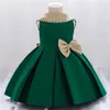 Fleur bébé filles robe robes de baptême pour 1ère année anniversaire dentelle traînant fête mariage baptême vêtements pour bébés 210508