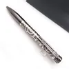 PURE PEARL High Quality Classic Ballpoint Pen Metal texture hollow out barrel write smoothly fashion Luxury Stationery Box Set Gif302Z