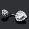 Allergy Free Stainless Steel Navel Belly Button Rings Button Diamond Heart Body Jewelry for women girls Will and sandy