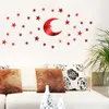Yıldız ve Ay Akrilik Ayna DIY Duvar Sticker Dekorasyon Duvar Çıkartmaları Oturma Odası Çocuklar için Duvar Resimleri Çocuk Kreş Odası Banyo 210705