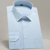 Camicie eleganti da uomo Colloquio Ufficio Manica lunga Formale Business Camicia da lavoro sociale classica solida slim fit