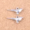 60 sztuk Antique Silver Bronze Plated Bird Charms Wisiorek DIY Naszyjnik Bransoletka Bransoletka Ustalenia 25 * 11mm