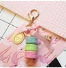 Women Cake KeyChains Fashion Cute French pastries Keychain Bag Charm Car Key Ring Wedding Party gift Jewelry