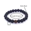 Link Chain 2022 Men And Women Beaded Bracelets Natural Tiger Eye Stone Matte Beads Couples Bracelet Handmade Female Fashion Bangles