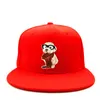 LDSLYJR Cotton Cartoon Dog Broderi Baseball Cap Hip-hop Cap Justerbara Snapback Hattar för vuxna och barn 266