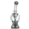 9-calowy Tornado Hookah Recykling Recykling Dab Rigs Szklane Bongi Wody Palenia Pipe Heade