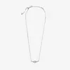 Gioielli a pressione autentica 925 collana in argento sterling fit a sospensione scintilla scintillanti colpi di cuore collier garier impegno per matrimoni fai da te