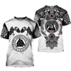 Men's T-Shirts 2022 Latest Viking Symbol 3D Printed T-shirt Summer Short-sleeved Harajuku Tshirt Street Hip-hop Oversized Tshirts