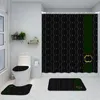 8 stilar vattentäta duschgardiner modebrev tryckt badgardin personlighet toalett täckmattor fyra delar set209c