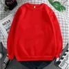 Solid Color Sweatshirts Men's Round Neck Pullover Casual Hoodless Top Loose Bottoming Shirt Fashion Men Clothes Streetwear2021 Hoodies &