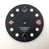 Kits d'outils de réparation 28 5mm NH35 NH36 cadran de montre Poker ormeau pour NH35A NH36A mouvement vert lumineux modifié avec S LOGO296d