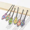 DHL 70mm 2.8in Length Wax Dabber Tool Metal Cartoon Gourd Shaped Handle Oil Dab Tobacco Dry Herb Stainless Steel Nail Tools