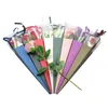 Cadeau Cadeau Single Fleur Single Boîte de rose PVC Triangulaire Bouquet d'emballage Papier Sacs en plastique Boîtes Pour Fleurs Cadeaux Emballage