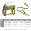 Militär Tactical Dog Harness Nylon Pet Dog Vest Harness Bungee Dog Lash med handtag för medelstora stora hundar tyska herde