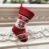 Weihnachtsstrickstrümpfe 9 Zoll Garn Ornamente Geschenktüte Rot Frohe Weihnachten Frohes Neues Jahr Geschenk Süßigkeiten Socken EEC2919