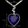 Pendentif Colliers Collier surdimensionné Femme Le coeur de l'océan Big Crystal Gem Love Titanic Clavicule Femmes Filles Cadeau