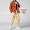 Yutwpez 2022 Mrgoldenbowl Store Men Harem Pants Japanse casual katoenen linnen broek Man Jogger Chinese baggy heren Drak22