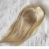 Blonder Echthaar-Topper 613 60 Highlights Farbe Virgin European Mono Slik Toupet für Frauen 130 Dichte Clip-in-Haarteile49719687423380