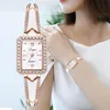 손목 시계 2021 럭셔리 시계 여성 다이아몬드 서라운드 레트로 손으로 올린 스트랩 레이디 브레이슬릿 패션 스틸 여성 석영 손목 시계