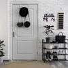 Metal Wall Mounted Coat Rack Black Clothes Key Holder Bedroom Organizer Home Decorative Hooks 220311