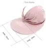 2021 Hat Kvinnor Tjejer Visor Sun Hattar Kvinna Anti-Ultraviolett Elastisk Hollow Top Cap Outdoor Quick-Tork Caps Summer