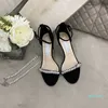 2021 Designer de luxo sandálias de salto alto para mulheres senhora sapatos Catwalk fivela de borracha solteiros 8cm / 10cm tamanho 35-40