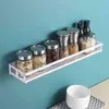 Modern Nordic Style Kitchen Organizer Wall Mount Bracket Storage Rack Spice Jar Cabinet Shelf Supplies Bathroom 211112
