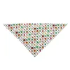 12 Färg Partihandel Hundar Bandana Dog Apparel Triangle Scarf Bibs Kerchief med nyårsstilar för jul Pet Costume Tillbehör Dekoration A141