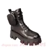 Botas de diseño Clásico Antideslizante Rois Martin Zapatos Nylon Militar Desierto Combate Botines cortos Forro de cuero Bolsa extraíble para mujer Alta calidad