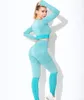 Womens tracksuits sports suits pants Designer Yoga clothes Sportwear Fitness long sleeve t shirts Leggings outfit yogaworld Elastic tracksuit fashion active wear