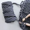1pc 500gスーパー厚いチャンキー糸綿チューブヤーンメリノウールオールオルタナティブDIYかさばった腕編み毛編み毛布手ニットかぎ針編みYARN Y211129
