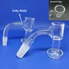 DHL 흡연 원활한 OD 20mm 석영 손톱 Banger 10mm 14mm 남성 젖빛 조인트 완전 용접 Terp Slurper 45 90도 DAB 굴착기