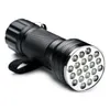 2021 Mini Torch Portable UV Ultra Violet Purple 21 LED Flashlight Blacklight High Brightes Torches Lamp Light 395nm