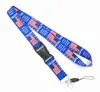 2024 Trump Lanyards Keychain Party Favor USA Flag ID Badge Holder Key Ring Straps for Cell Phone SN3361