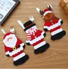 Christmas Cutlery Cover Bag Santa Claus Snowman Elk Shaped Cute For Kitchen Tableware Knife Fork Bags Christmas Decorations JJA9291