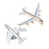 Pins, Brooches 2pcs Novelty Airplane Jet Button Pin Collar Clip Brooch Badge Jewelry Gift Wedding Party