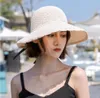 stile estivo, cappello di paglia Lafite, cappelli vuoti da sole per le vacanze da donna, papillon, grande cappello da spiaggia con protezione solare Cappelli a tesa larga