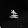 Märke ren 925 sterling silver smycken för kvinnor stjärna ringar czdiamond ringar bröllop smycken engagemang gren ring lyx