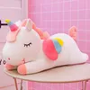 Soft Cute Rainbow Style Plush Unicorn Toys Wings Angel Animals Horse Chair Cushion Children Baby Cushion Birthday Gifts 210611
