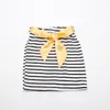 Girls Clothes Set Summer Fungus Sleeve Vest Top + Striped Skirt 2 Pieces Of Baby Casual Children 210515