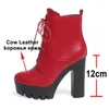 Meotina Autunno Stivaletti Donna Piattaforma in vera pelle naturale Tacchi alti Stivali corti Zip Scarpe tacco alto donna Inverno 210608