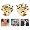 Leopard Panther ring Kvinnor Män unisex Anillos Hombre Femme Bague Cocktail Animal Emamel Party Goth Gold Plated Christmas1131386