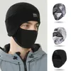 Chapeaux d'extérieur unisexe hiver chapeau coupe-vent oreille visage plus chaud casquette froid cyclisme casquettes randonnée ski activités Protection pêche B6S6