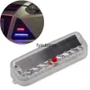 Car-Styling Alarm Warning Strobe Light Solar Power Anti Collision Blinkande Säkerhet Car Lamp