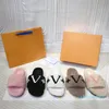 Womens Slippers Ladies wool Slides Winter fur Fluffy Furry Warm letters Sandals Comfortable Fuzzy Inverted triangular iron sheet Girl 639
