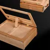 Konstjusterbar konstnärsbok Trä Tabletop Sketch Box Easel 3-lådor Portabel 489 V2