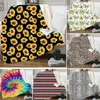 SHERPA Koc 150130 cm Słonecznik Kwiatowy Lampart 3D Drukowane Dorosłych Dzieci Zima Pluszowa Szal Kanapa Sofa Rzuć Fleece Wrap