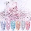 Nagelglitter 6 -stks Sparkles set mix kleur kunst poeder manicure chromen pigment pikjes vlokken zeemeermin holografische decoraties prud22