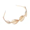 Retro Metal Headbands For Women Wedding Hairbands Gold Leaf Bride Pearl Butterfly Hair Accessories